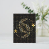 Islamic Floral Moon and Star Briefkaart (Staand voorkant)