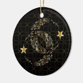 Islamic Floral Moon and Star Keramisch Ornament (Links)