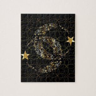 Islamic Floral Moon and Star Legpuzzel