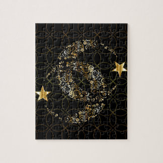 Islamic Floral Moon and Star Legpuzzel