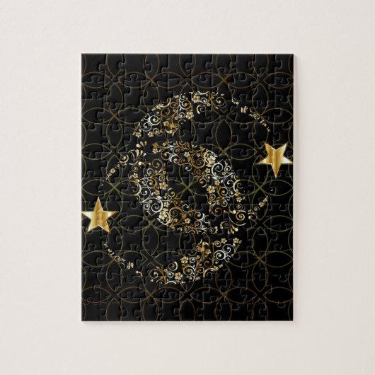 Islamic Floral Moon and Star Legpuzzel (Verticaal)