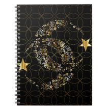 Islamic Floral Moon and Star