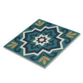 Islamic Floral Tile Pattern Tegeltje (Zijkant)