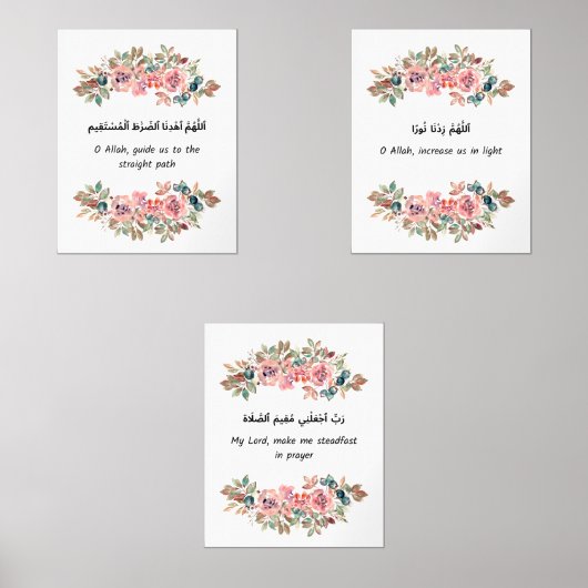 Islamic Floral Wall Art Set (Voorkant)