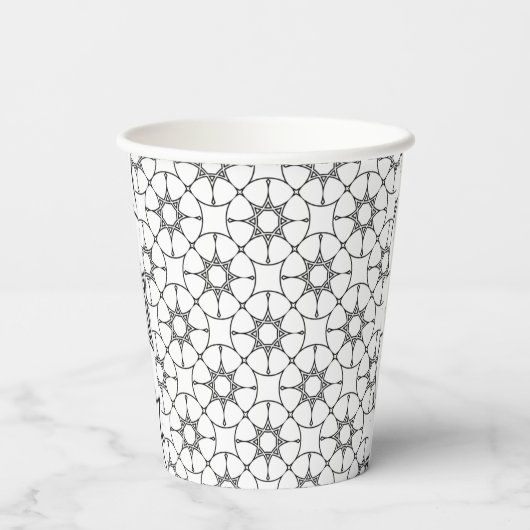 Islamic Geometric Pattern Arabic Design Cute Papieren Bekers (Achterkant)