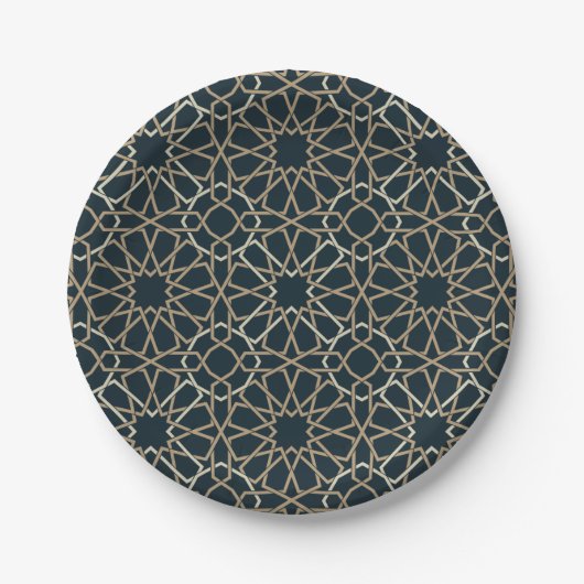 Islamic Geometric Pattern Design Abstract Papieren Bordje (Voorkant)