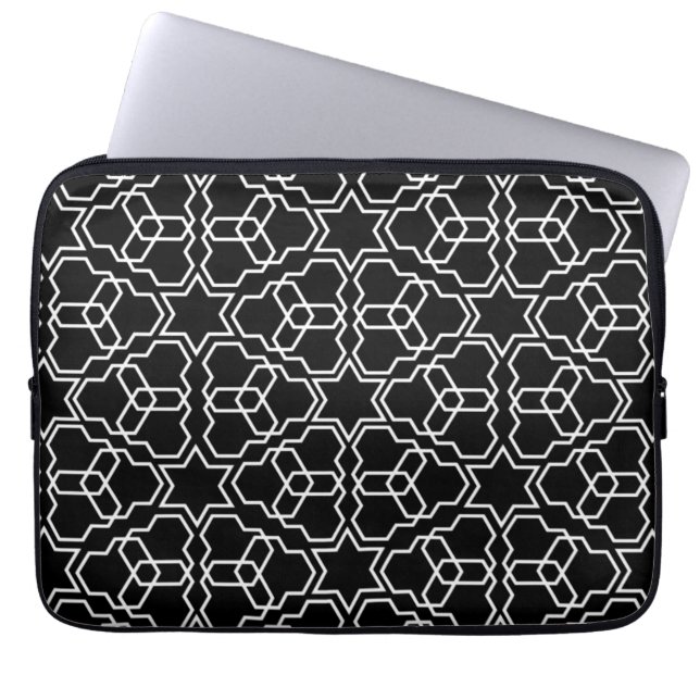 Islamic Geometric Pattern Design Arabic  Laptop Sleeve (Voorkant)