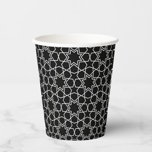 Islamic Geometric Pattern Design Arabic Papieren Bekers (Voorkant)