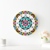 Islamic geometric pattern Wall Clock Grote Klok (Huis)