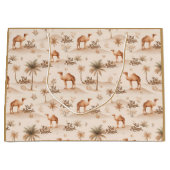 Islamic Gift Bags | Eid Mubarak Camel Palm Desert Groot Cadeauzakje (Voorkant)