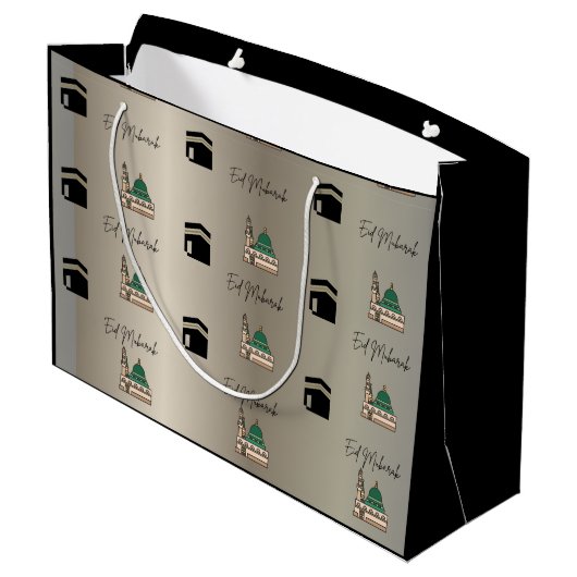Islamic Gift Bags | Eid Mubarak Presents Groot Cadeauzakje (Achterkant Gekanteld)
