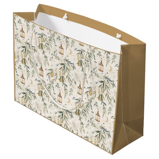 Islamic Gift Bags | Eid, Ramadan Olive Lantern  Groot Cadeauzakje (Achterkant Gekanteld)