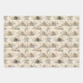 Islamic Gift Wrap Set 3 Elegant Eid Ramadan Hajj Inpakpapier Vel (Voorkant)