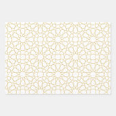 Islamic Gold Arabesque Pattern Gift Wrapping Paper (Voorkant)
