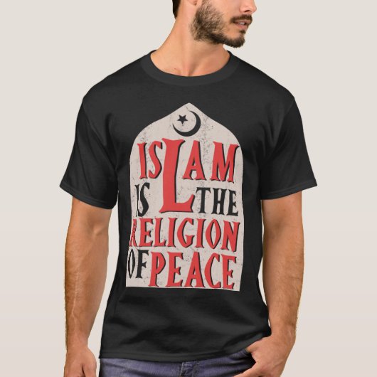 Islamic Is The Religion Of Peace Quran Allah Musli T-shirt (Voorkant)