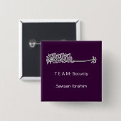 Islamic Islam Basmallah Name Team Vierkante Button 5,1 Cm (Voorkant /achterkant)