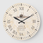 Islamic Kaaba Decor | Muslim Wedding Gift Grote Klok (Voorkant)