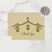 Islamic Lamp Style Hartelijk dank Notitiekaartje (Voorkant / Achterkant in situ)