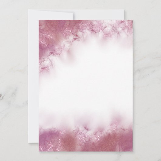 Islamic Marble Wedding Invitation Custom Kaart (Achterkant)