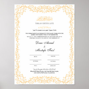 Islamic Marriage Certification Poster