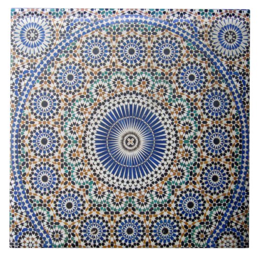 Islamic Mosaic Art Ceramic Photo Tile Tegeltje (Voorkant)