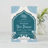 Islamic Mosque Arch Ramadan Iftar Dinner Invite Kaart (Staand voorkant)
