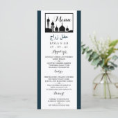 Islamic Mosque Silhouette Wedding Menu (Staand voorkant)