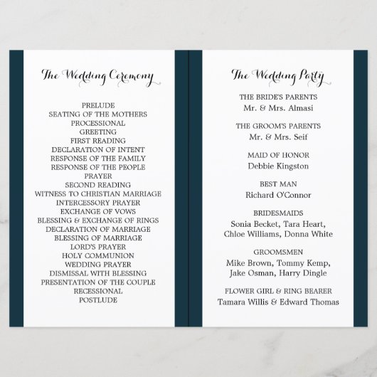 Islamic Mosque Silhouette Wedding Programme (Achterkant)