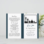 Islamic Mosque Silhouette Wedding Programme (Staand voorkant)
