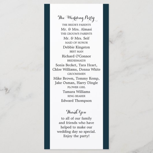 Islamic Mosque Silhouette Wedding Programme Programmakaart (Achterkant)