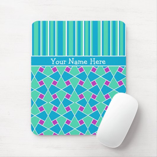 Islamic Pattern and Stripes: Custom Mousepad Muismat (Met muis)