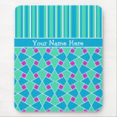 Islamic Pattern and Stripes: Custom Mousepad Muismat (Voorkant)