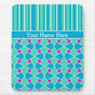 Islamic Pattern and Stripes: Custom Mousepad Muismat