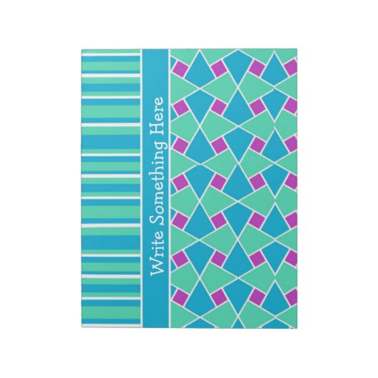 Islamic Pattern and Stripes Notitieblok of Jotter (Linkerzijde)