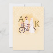 Islamic Pattern Wedding Nikah Invitation Couple Kaart (Achterkant)