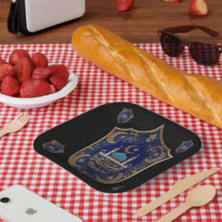 Islamic Picnic Coaster – Crescent & Calligraphy El Papieren Bordje