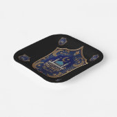 Islamic Picnic Coaster – Crescent & Calligraphy El Papieren Bordje (Gebogen)