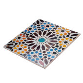 Islamic Star Pattern Ceramic Photo Tile Tegeltje (Zijkant)