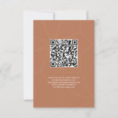 Islamic Terracotta Floral Nikah QR Code RSVP Card Kaart (Achterkant)