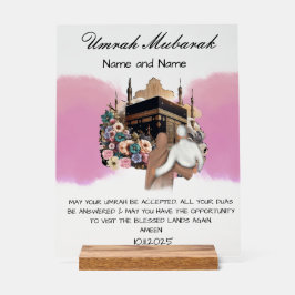 Islamic Umrah Mubarak Acryl Bord