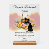 Islamic Umrah Mubarak Acryl Bord (Voorkant)