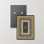 Islamic Wall Art Allah Names Calligraphy Geometric Button (Voorkant / Achterkant)