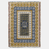 Islamic Wall Art Allah Names Calligraphy Geometric Deken (Voorkant Verticaal)