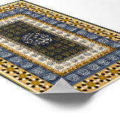 Islamic Wall Art Allah Names Calligraphy Geometric Poster (Hoek)