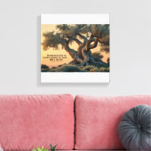 Islamic Wall Art – Olive Tree with Quran Verse . Canvas Afdruk (Insitu (Woonkamer))