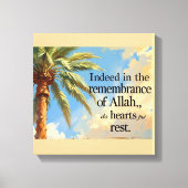 Islamic Wall Art – Palm Tree with Quran Verse . Canvas Afdruk (Voorkant)