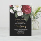 Islamic Weddenschap Bismillah Elegant Burgundy Roo Kaart (Staand voorkant)