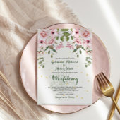 Islamic Wedding Bismillah Elegant Floral Foliage Kaart