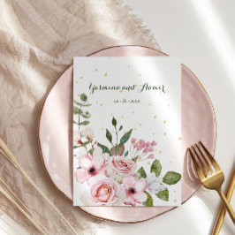 Islamic Wedding Bismillah Elegant Floral Foliage Kaart