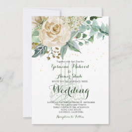 Islamic Wedding Bismillah Elegant Floral Roos Kaart
